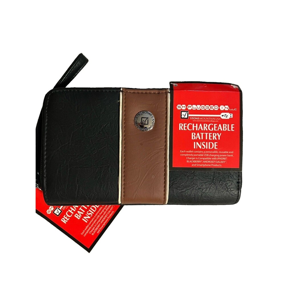 Stone Mountain Clutch Wallet Rechargeable Battery Portable USB Charging Bank NEW